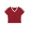 DBO Ladies Retro Binding V-Neck